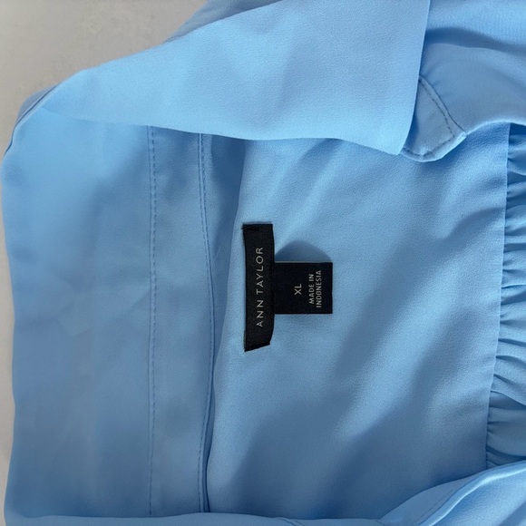 Womens Ann Taylor Sky Blue Sleeveless Blouse Top – Size XL - Picture 4 of 7